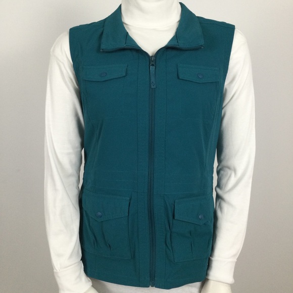 Chemise Eddie Bauer Travex Kaki Verte - Taille M - Poches Utilitaire - Randonnée